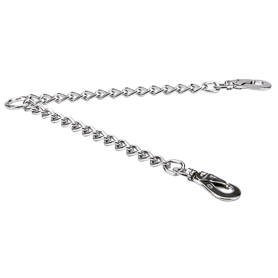 Chrome Plated Coupler Leash for Walking 2 Dogs (4.0 mm x 24 inches)