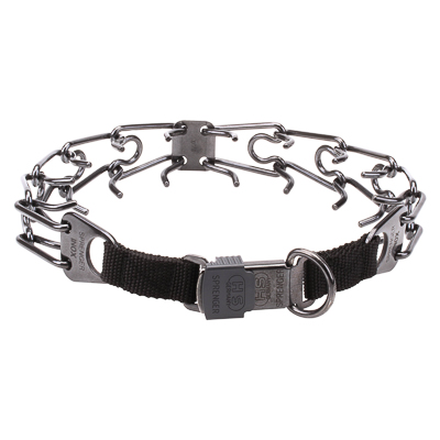 Black Stainless Steel Prong Collar (3.2 mm x 20 1/2 inches)