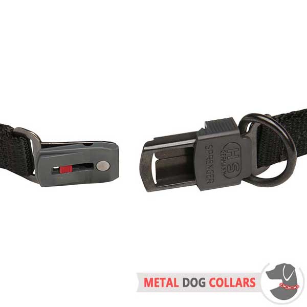 Black Stainless Steel Dog Pinch Collar with Click Lock Buckle [HS78