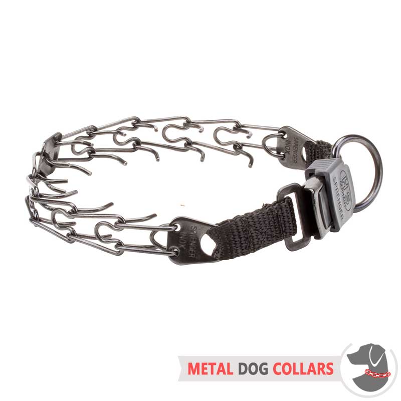 Dog Pinch Collar for Behavior Control with Click Lock Buckle 1/11