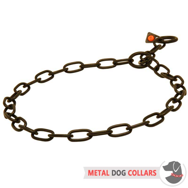 black chain choke dog collar black stainless steel chain dog