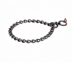 Black Stainless Steel Dog Choke Collar - (1/6 inch) - 4.0mm wire diameter