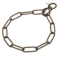 Herm Sprenger Black Stainless Steel Long Link Fur Saver 3mm - HS Choke Collar Herm Sprenger Black Stainless Steel Long Link Fur Saver 3mm - HS Choke Collar