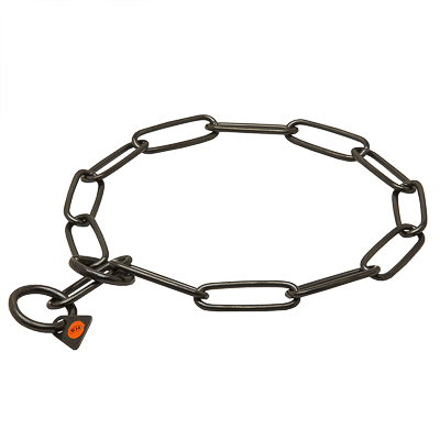 Herm Sprenger Black Stainless Steel Chain Collar - 4.0mm
