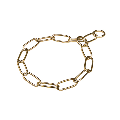 Brass Long Link Chain Collar - 4.0 mm