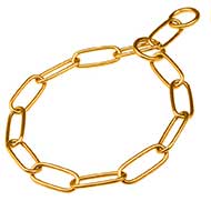 Brass Fur Saver Dog Collar - Herm Sprenger Chain Collar 51604 (33) Brass Fur Saver Dog Collar - Herm Sprenger Chain Collar 51604 (33)