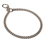 Choke Chain Dog Collar - Snake Steel Chrome Plated Collar Choke Chain Dog Collar - Snake Steel Chrome Plated Collar