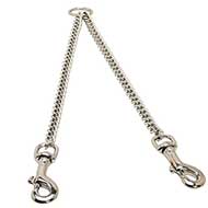 Steel Chain Canine Coupler for Walking 2 Dogs Steel Chain Canine Coupler for Walking 2 Dogs