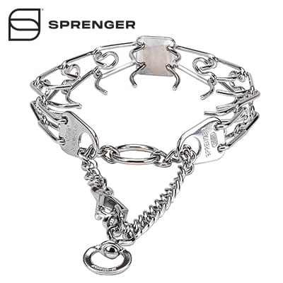 Chrome Plated Dog Pinch Prong Collar with a Swivel and a Small Quick Release Snap Hook (3 mm x 21 ⅗ in) Herm Sprenger