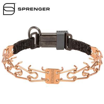 Curogan Pinch Prong Collar with Center-Plate and  Click Lock Buckle (2.25 mm x 16 inches)