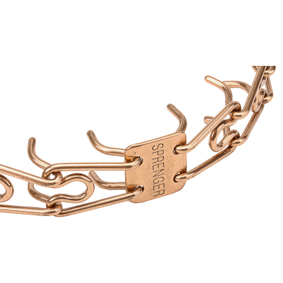 Curogan Pinch Prong Collar with Center-Plate and  Click Lock Buckle (2.25mm x 16 inches)