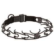 Black Stainless Steel Dog Pinch Collar with Click Lock Buckle Black Stainless Steel Dog Pinch Collar with Click Lock Buckle