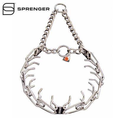 Stainless Steel Pinch Prong Collar with Center-Plate and Assembly Chain (3.2 mm x 23 in) Herm Sprenger