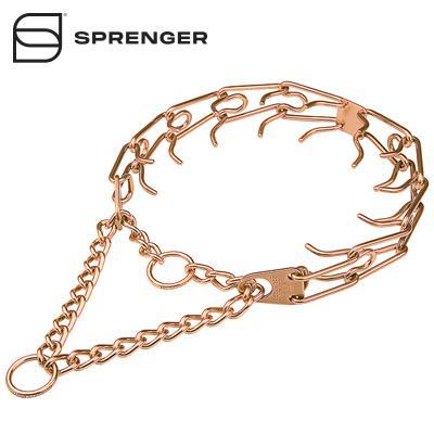 Curogan Pinch Prong Collar with Center Plate and Assembly Chain (4 mm x 25 inches)