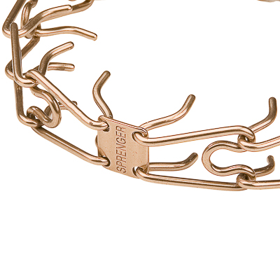 Curogan Pinch Prong Collar with Center Plate and Assembly Chain (4.0mm x 25 inches)