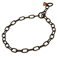 Black Stainless Steel Chain Choke Dog Collar Fur Saver Black Stainless Steel Chain Choke Dog Collar Fur Saver