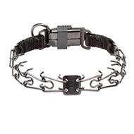 Dog Pinch Collar for Behavior Control with Click Lock Buckle - 1/11 inch (2.25 mm) link diameter Dog Pinch Collar for Behavior Control with Click Lock Buckle - 1/11 inch (2.25 mm) link diameter