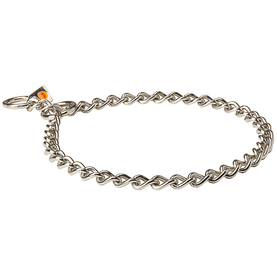 Stainless Steel Short Link Chain Collar with Round Chain - 3.0 mm