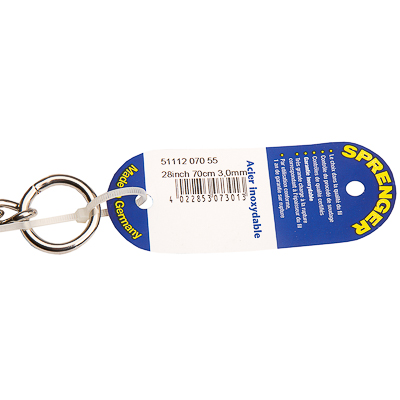 Stainless Steel Short Link Chain Collar with Round Chain - 3.0mm