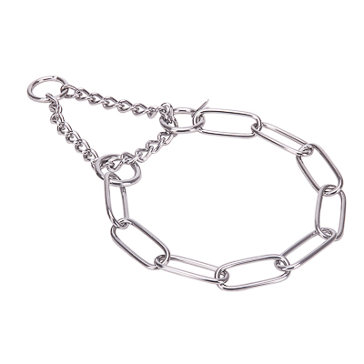 Stainless Steel Long Link Chain Collar with Limited Traction Effect - 4.0mm