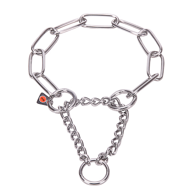 Stainless Steel Long Link Chain Collar with Limited Traction Effect - 4.0mm