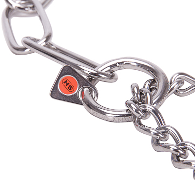 Stainless Steel Long Link Chain Collar with Limited Traction Effect - 4.0mm