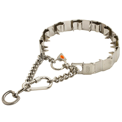 Stainless Steel Neck Tech SPORT Dog Prong  Collar - 19 inches (48 cm) long