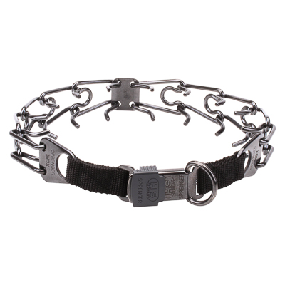 Black Stainless Steel Prong Collar (4.0mm x 25 inches)