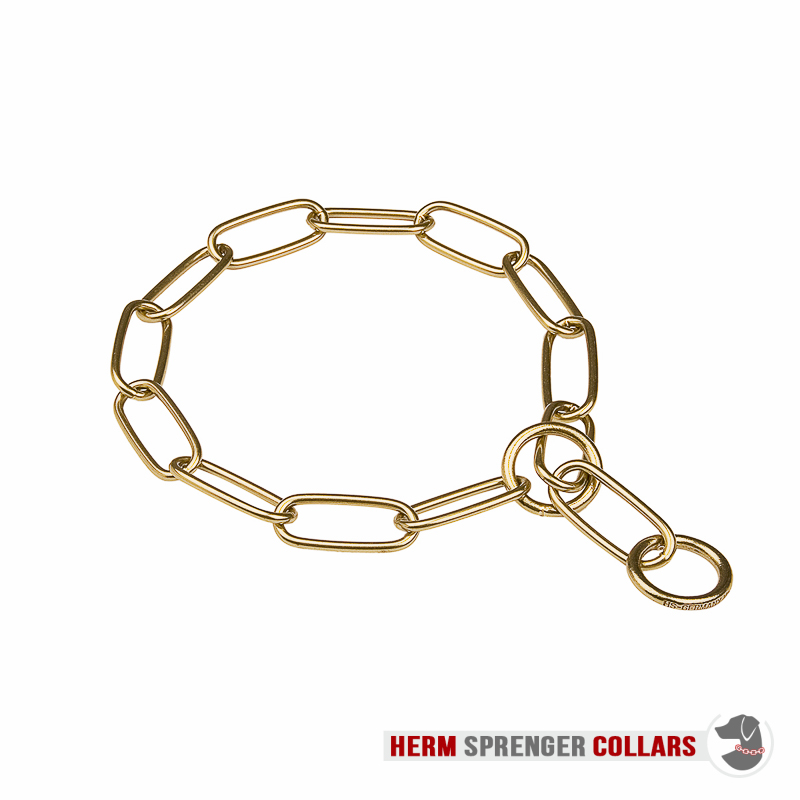 Herm Sprenger Stainless Steel Long Link Chain Collar 4 mm x 21 Inches