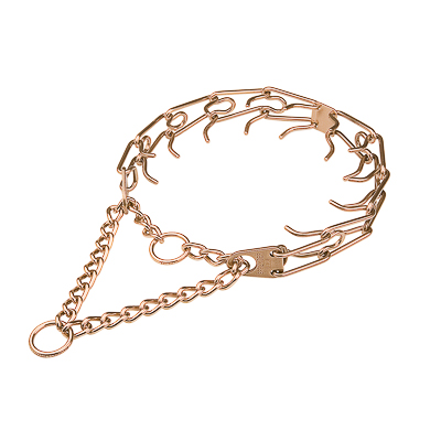 Curogan Pinch Prong Collar with Center-Plate and Assembly Chain