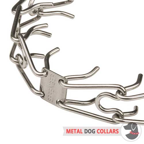 Stainless steel pinch dog collar with smooth links