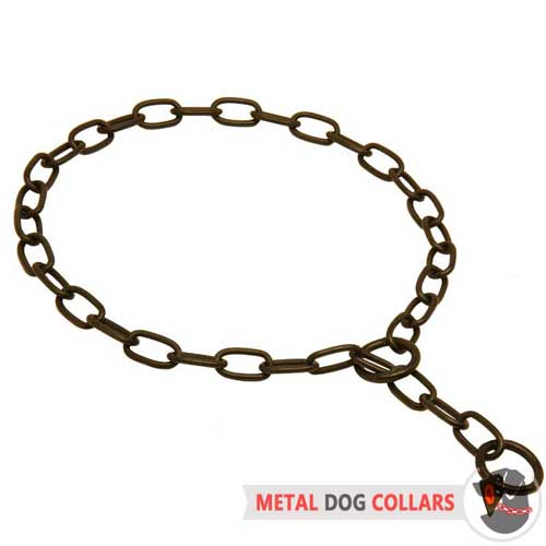 Black Stainless Steel Chain Choke Dog Collar Fur Saver [HS611091 51541