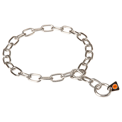 Stainless Steel Medium Sized Link Chain Collar - 1/9 inches (3.0 mm)