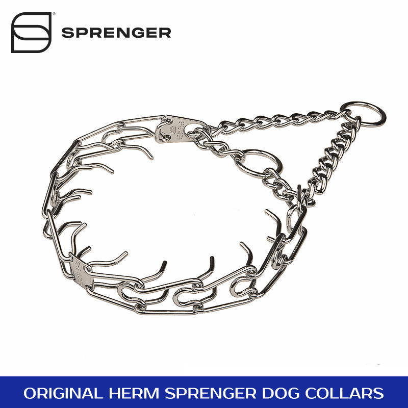 acceptere sund fornuft paritet Chrome Plated Pinch Prong Collar with Center-Plate and Assembly Chain (3.2  mm x 23 in) Herm Sprenger [HS22#1091 50004-02 Chrome Plated Pinch Collar -  3.2 mm - Herm Sprenger] : Prong Collars,