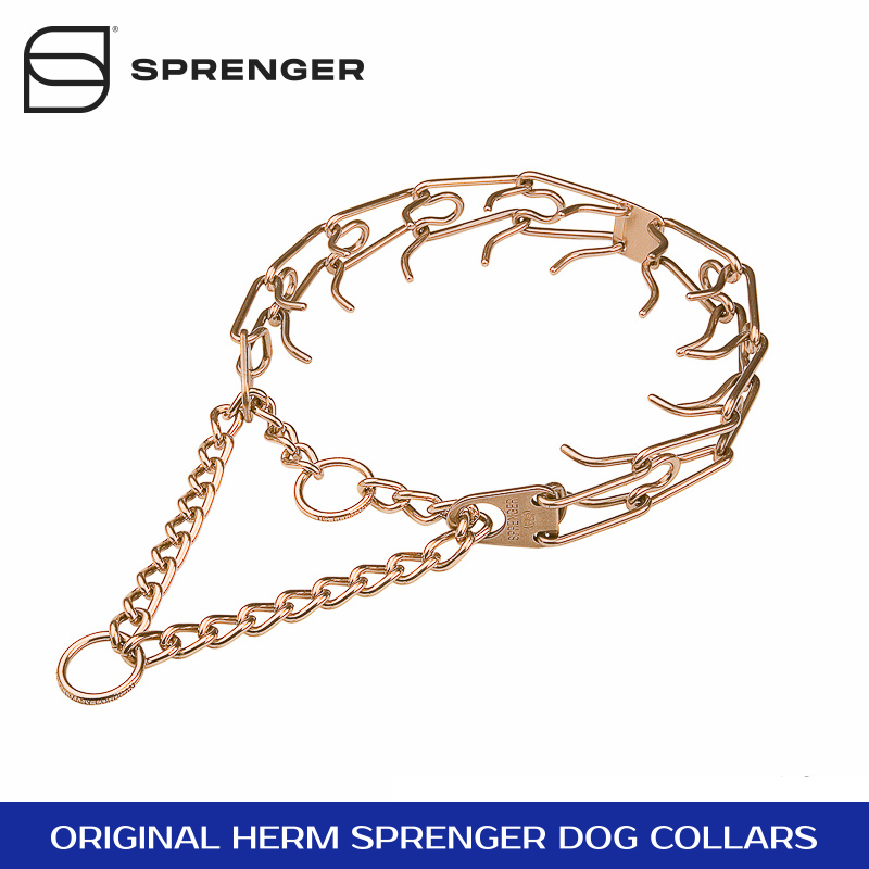 Herm Sprenger 2.25mm/Small Curogan Prong Training Collar 16 Inches Fits Up To 14 Inches Neck 