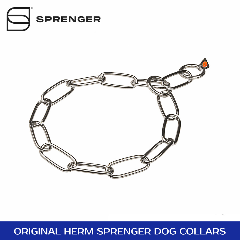 Stainless Steel Long Link Chain Collar - 4.0 mm [HS10#1091 51604 (55) Link Chain Dog Collar - 4 mm] Prong Collars, Pinch Collars, Training Collars, Curogan Collars, Chain Dog