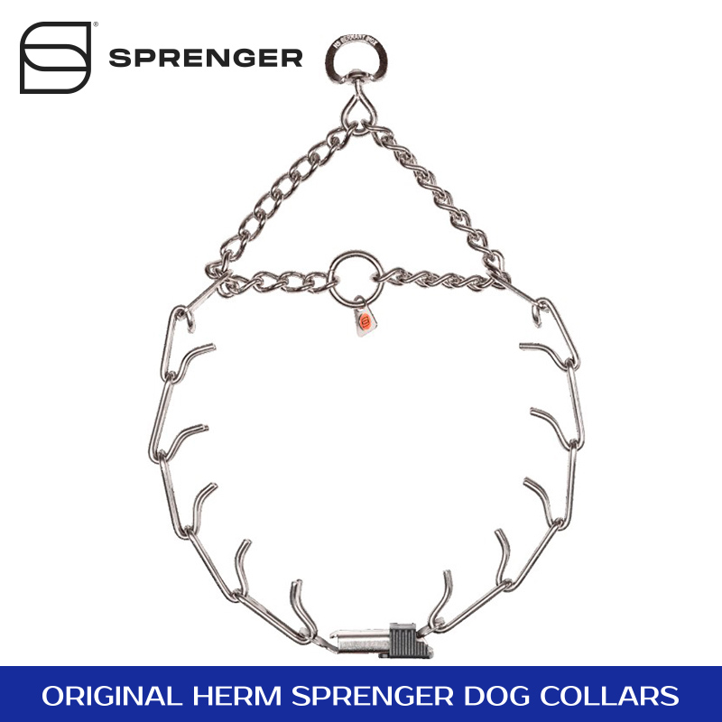 ULTRA-PLUS Stainless Steel Training Prong Collar with Swivel